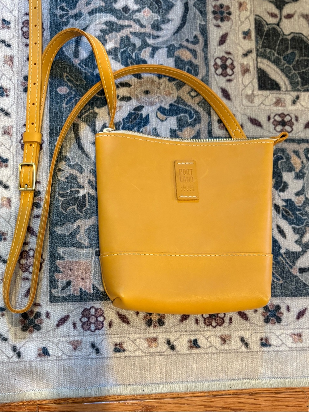 Portland Leather Festival Crossbody Bag in Sunflower